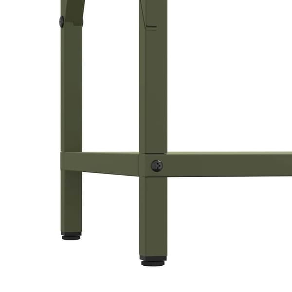 vidaXL Vedställ olivgrön 34x25x70 cm kallvalsat stål