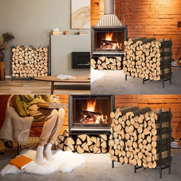 INN Vedställ 79x79x25cm hjälp för att stapla ved bygg ditt eget vedställ förvaringsställ vedskydd