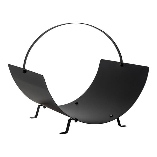 Rootz Tires Log Holder - Steel Log Holder - Black Wood Rack - Hållbart stål - 40 cm x 35 cm x 33,5 cm