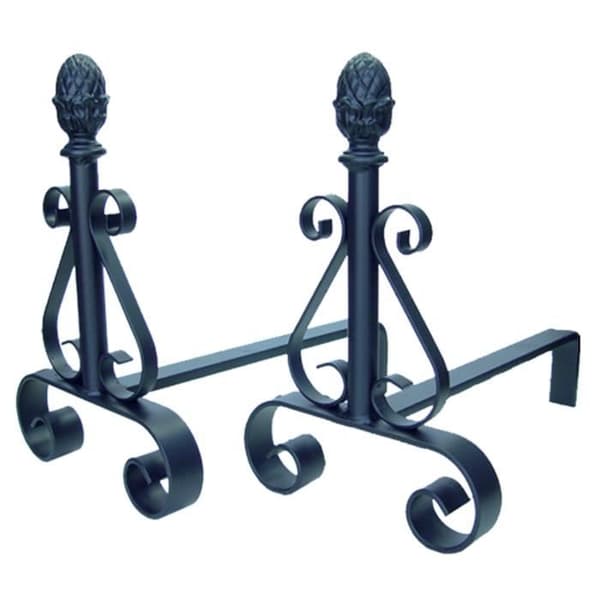 10110 STÅL ANDIRONS SET
