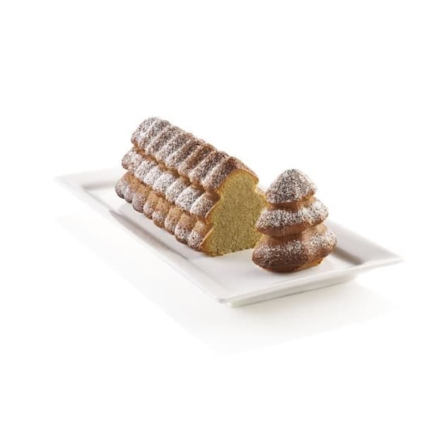 Moule - Silikomart - Bûche Sapin - Silikon - 29 cm - Grå