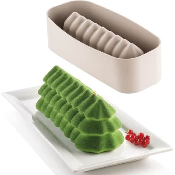 Moule - Silikomart - Bûche Sapin - Silikon - 29 cm - Grå