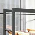 Miniatyrbillede 7 af 9: Brændeholder, 120x32x151 cm, Sort