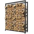 Miniatyrbillede 1 af 9: Brændeholder, 120x32x151 cm, Sort