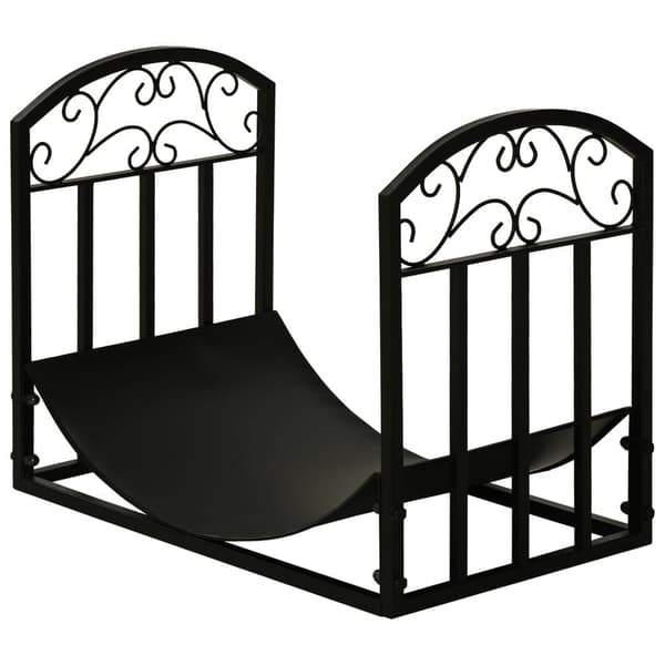 Brændeholder, 60.5x36x46.5 cm, Sort
