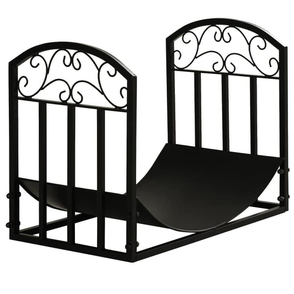 Brændeholder, 60.5x36x46.5 cm, Sort