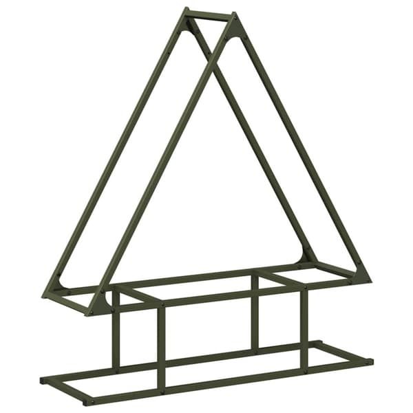 Vedställ olivgrön 80x25x90 cm kallvalsat stål