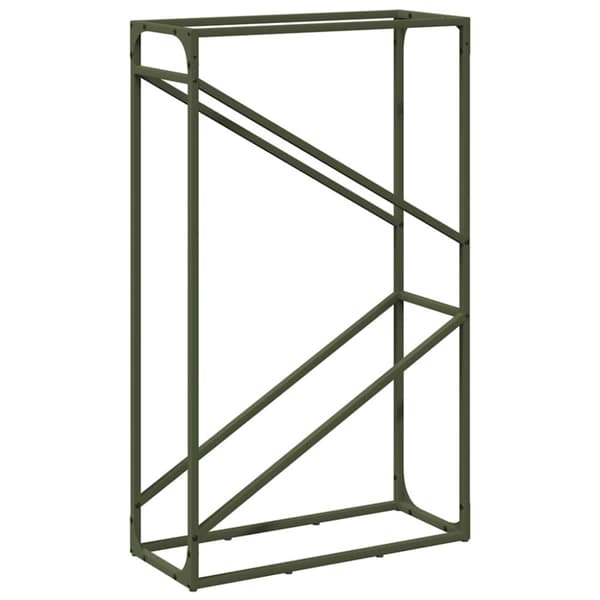 Vedställ olivgrön 60x25x100 cm kallvalsat stål