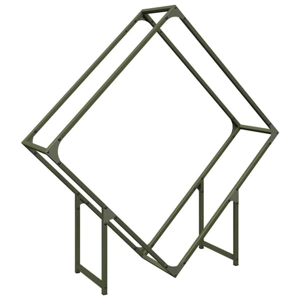Vedställ olivgrön 100x25x100 cm kallvalsat stål