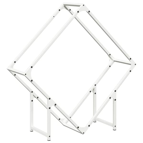 Vedställ vit 80x25x80 cm kallvalsat stål