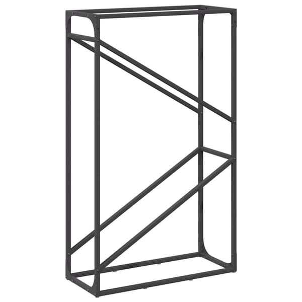 Vedställ svart 60x25x100 cm kallvalsat stål