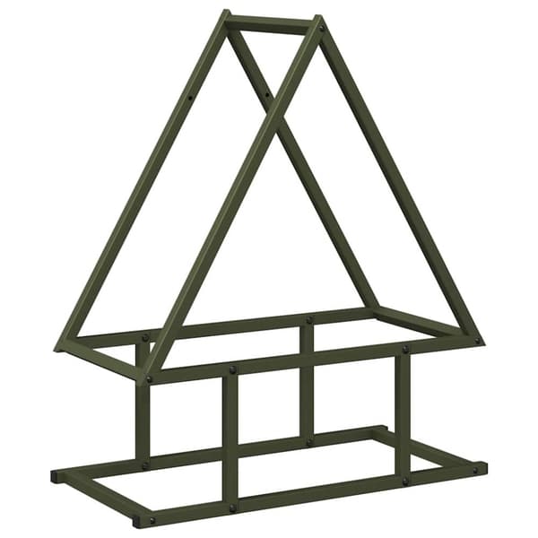 Vedställ olivgrön 50x25x60 cm kallvalsat stål
