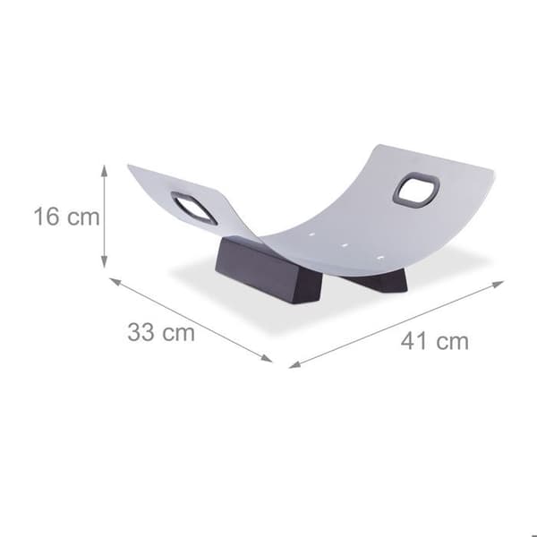 Relaxdays Eldstad stockhållare tidningsställ rostfritt stål modern metall trä HxBxD: 16 x 41 x 33 cm, silver