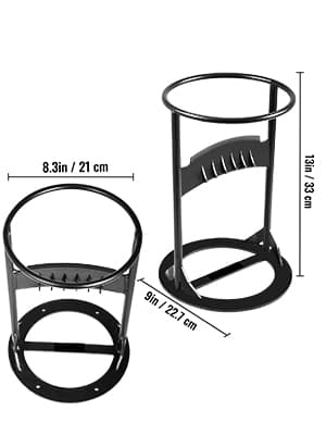 portabel vedklyver i stål, 21cm topp innerdiameter, 33cm höjd, säker och effektiv, stabil struktur, fingervänlig design, lätt att förvara