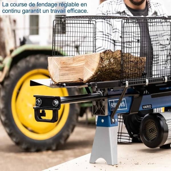 Horisontell elektrisk vedklyv HL760LS 7T 2200W - SCHEPPACH - 52cm Ø 25 cm - med stöd