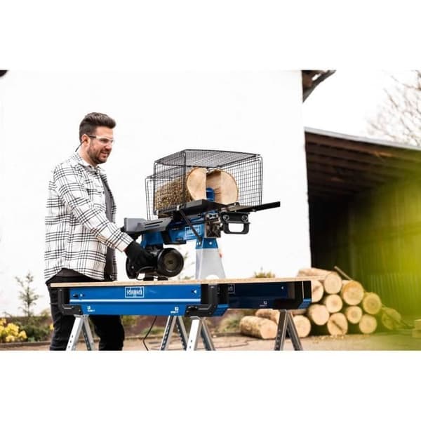Horisontell elektrisk vedklyv HL760LS 7T 2200W - SCHEPPACH - 52cm Ø 25 cm - med stöd