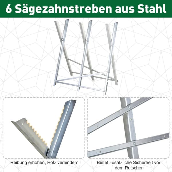 Sågbock, 83x83x79 cm, Silver