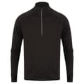 Miniatyrbillede 1 af 3: Tombo Herre langærmet Zip Neck Performance Top med lynlås