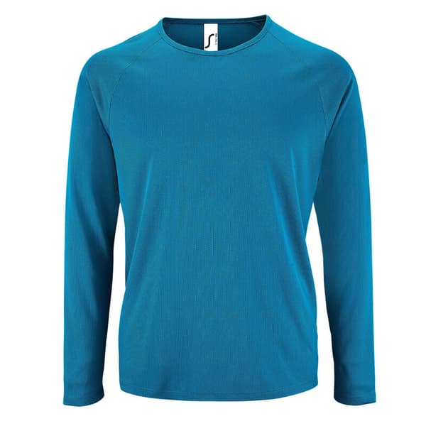 SOLS Sportlig långärmad prestations-T-shirt för män Aqua S