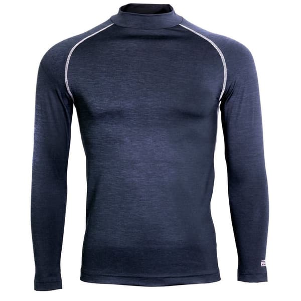 Rhino Langærmet Baselayer Top til mænd Navy Heather 2XL