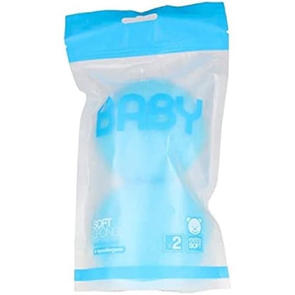 Badsponge - SUAVIPIEL - 100 g - Blå färg - Optimal mjukhet - Idealisk för badet