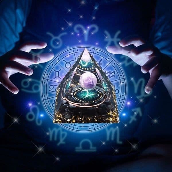 Pyramid Orgonite Zodiac Constellation Aries Ametist