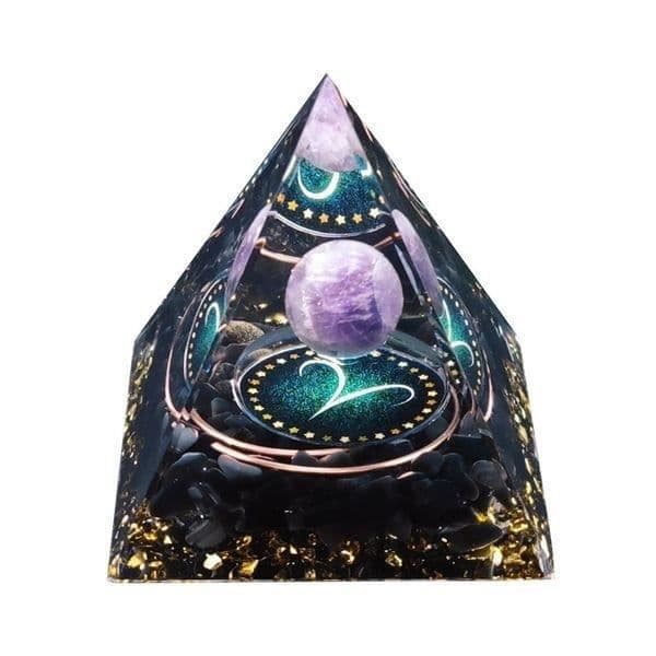 Pyramid Orgonite Zodiac Constellation Aries Ametist