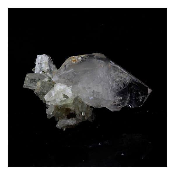 Kvarts-SEPTER - ABIJOUX - Clavans Bourg d'Oisans - 95,0 ct - Äkthetscertifikat - Grå
