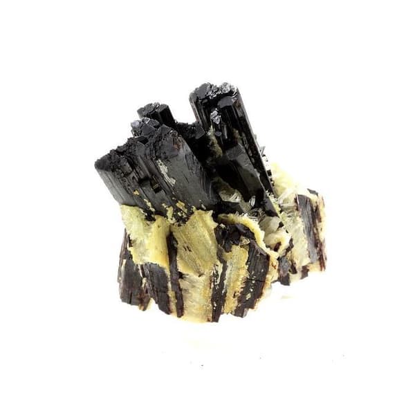 Stenar och Mineraler - ABIJOUX - Hübnerit + Kvarts - Brun - 2047 ct - 80x60x70 mm