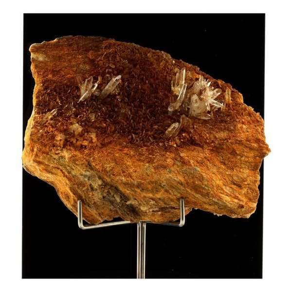 Stenar och mineraler - ABIJOUX - Kvarts + Siderit - Pierre-Plate - Vizille - Isère - Frankrike