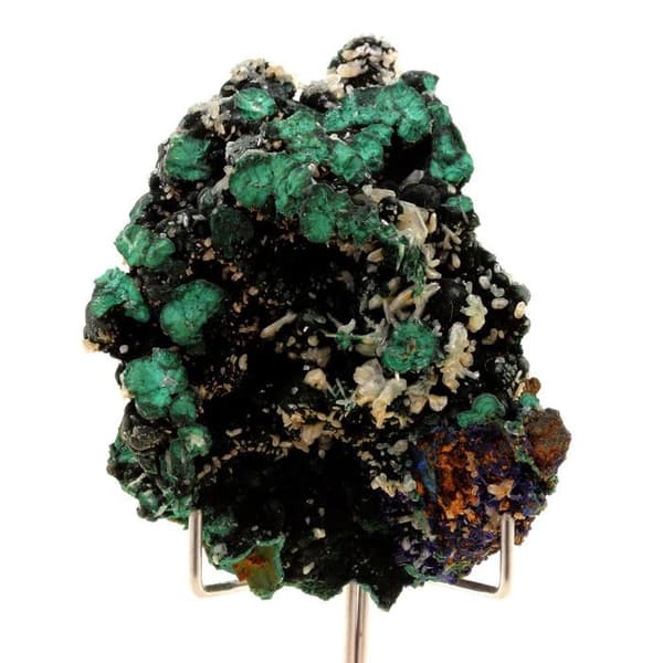 Stenar och Mineraler - ABIJOUX - Malakit + Cerusit - 600 ct - Mashamba West-gruvan, Kongo