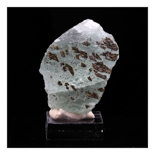 Kristall - Aouli - Fluorit + Pyrit - 161,0 ct - Äkthetscertifikat - Mått 33x27x23 mm