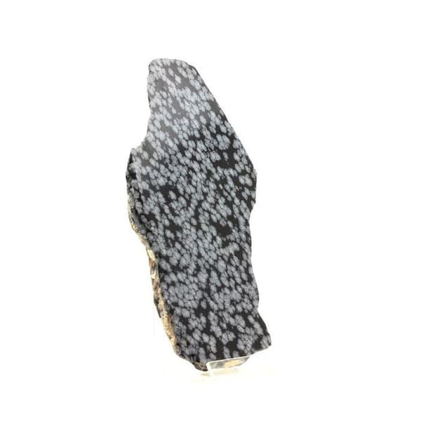 Äkta sten - ABIJOUX - Snöflinga obsidian - 949,5 ct - Svart - Blandat