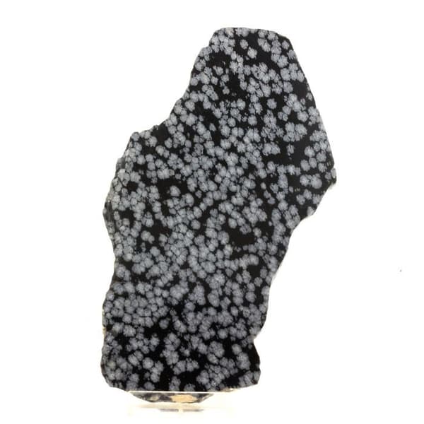 Äkta sten - ABIJOUX - Snöflinga obsidian - 949,5 ct - Svart - Blandat