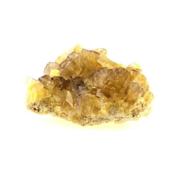 Fluorit - Ej specificerat - 346.0 ct - Gul - Valzergues - Äkthetsbevis
