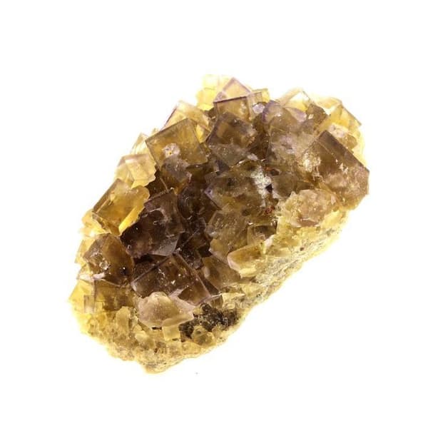 Stenar och mineraler. Flusspat. 252,0 cent. Valzergues, Aveyron, Occitanie, Frankrike..