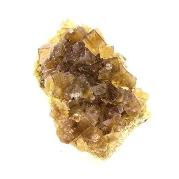 Stenar och mineraler. Flusspat. 252,0 cent. Valzergues, Aveyron, Occitanie, Frankrike..
