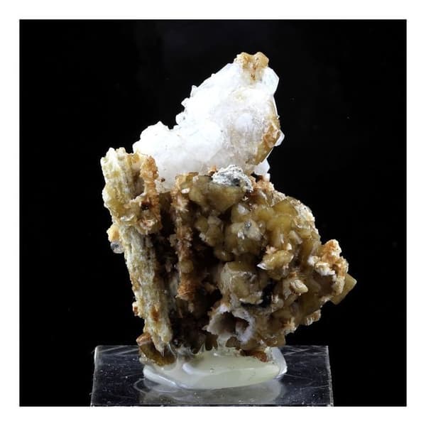 Stenar och mineraler - ABIJOUX - Analcime + Siderit - Naturmaterial - Blandat