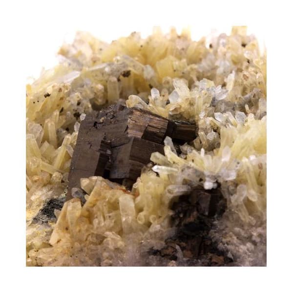 Stenar och Mineraler - ABIJOUX - Pyrrhotit + Kvarts - 1508 ct - Äkthetscertifikat