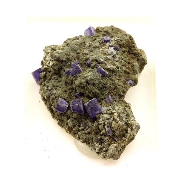 Fluorit - Stenar och Mineraler - 66,5 ct - Panasqueira-gruvorna - Äkthetscertifikat - Grå