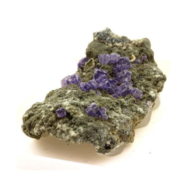 Fluorit - Stenar och Mineraler - Panasqueira - 97,0 ct - Äkthetscertifikat - Mått 45x26x12 mm