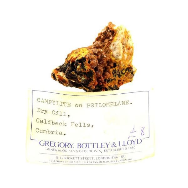 Stenar och mineraler - ABIJOUX - Campylit + Psilomelane - 604.0 ct - Dry Gill Mine, Cumbria, Storbritannien, Storbritannien