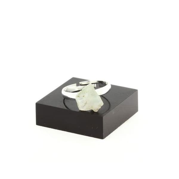 Ring - ABIJOUX - Raw Moonstone - Silverpläterad - Justerbar storlek - 9,64 ct