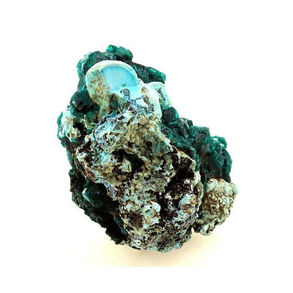Kristall - ABIJOUX - Dioptas + Chrysocolla - 454.0 ct - Grön - Blandad
