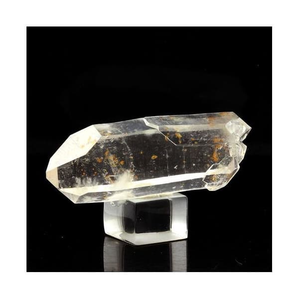 Kvarts Biterminé - ABIJOUX - Freney d'Oisans - 38.8 ct - Äkthetscertifikat - Mått 40x14x10 mm
