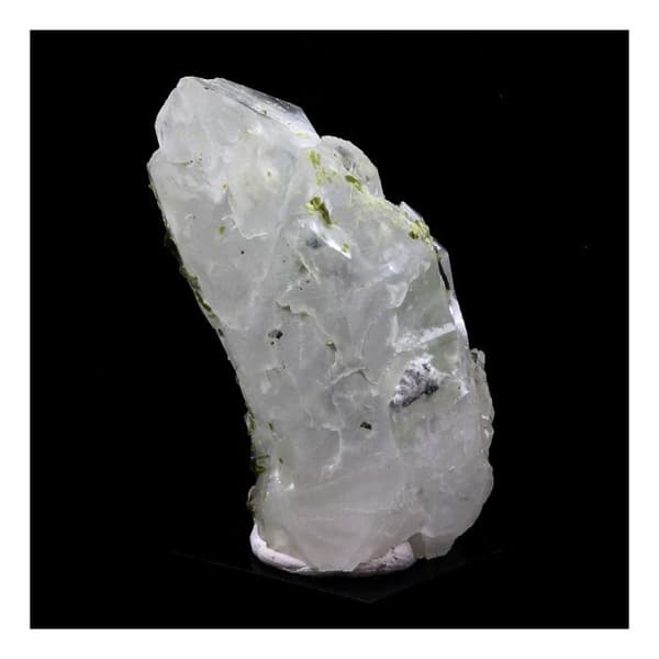 Kvarts med Byssolite + Epidot-inneslutningar - ABIJOUX - Envers de Chamrousse, Isère, Frankrike - Grön - Blandat