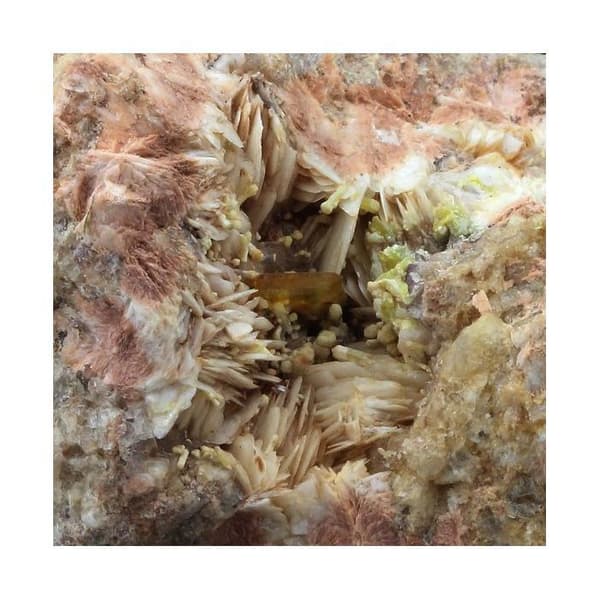 Stenar och Mineraler - ABIJOUX - Wulfenit + Barit - 337,3 ct - Sällsynt - Lantignié, Frankrike