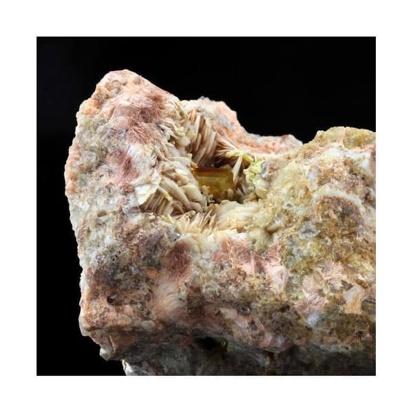 Stenar och Mineraler - ABIJOUX - Wulfenit + Barit - 337,3 ct - Sällsynt - Lantignié, Frankrike