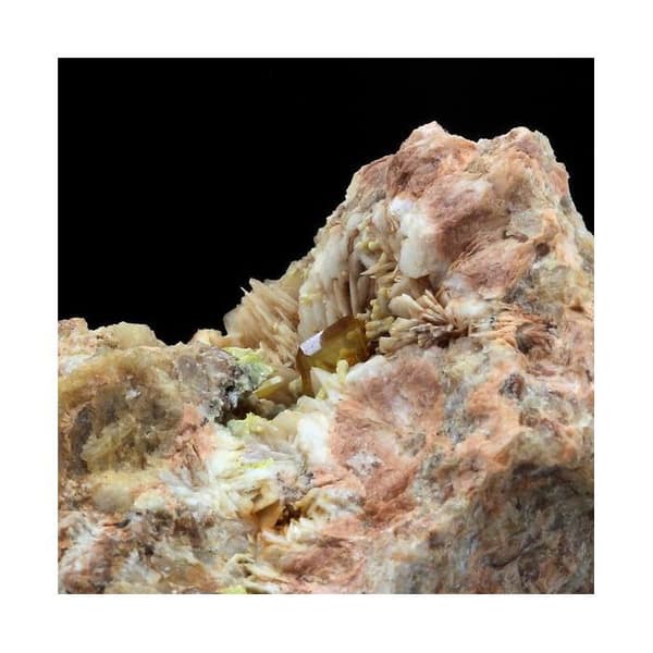Stenar och Mineraler - ABIJOUX - Wulfenit + Barit - 337,3 ct - Sällsynt - Lantignié, Frankrike