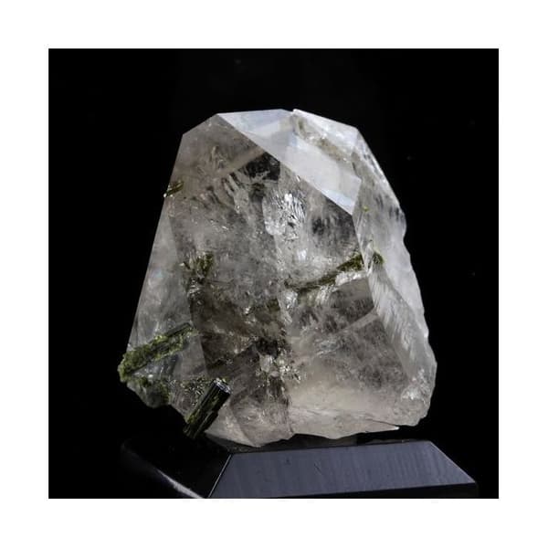 Rökkvarts + epidot - ABIJOUX - Stenar och mineraler - 140,0 ct - Grandes Rousses Massif, Isère, Frankrike